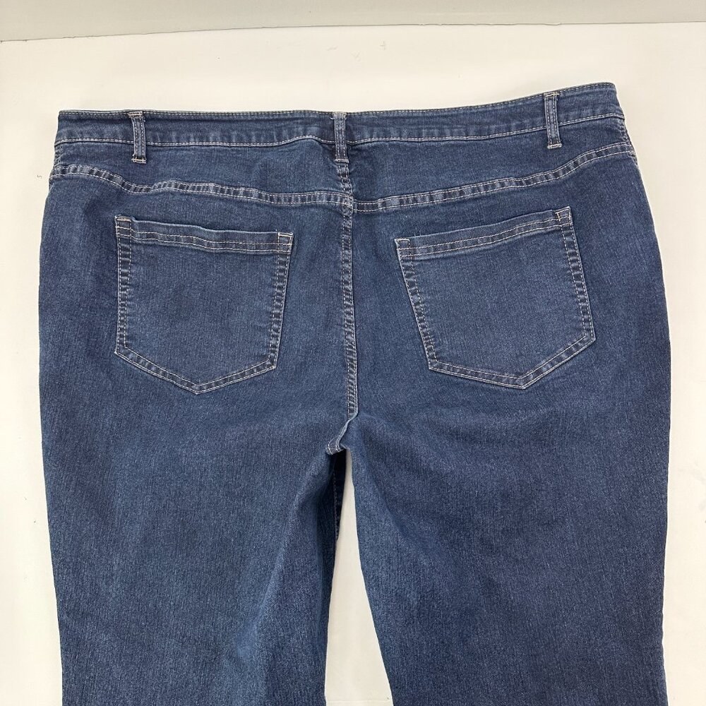 Denim 24/7 Bootcut Women's size 24WP Dark Wash Blue Denim jeans - Picture 5 of 5